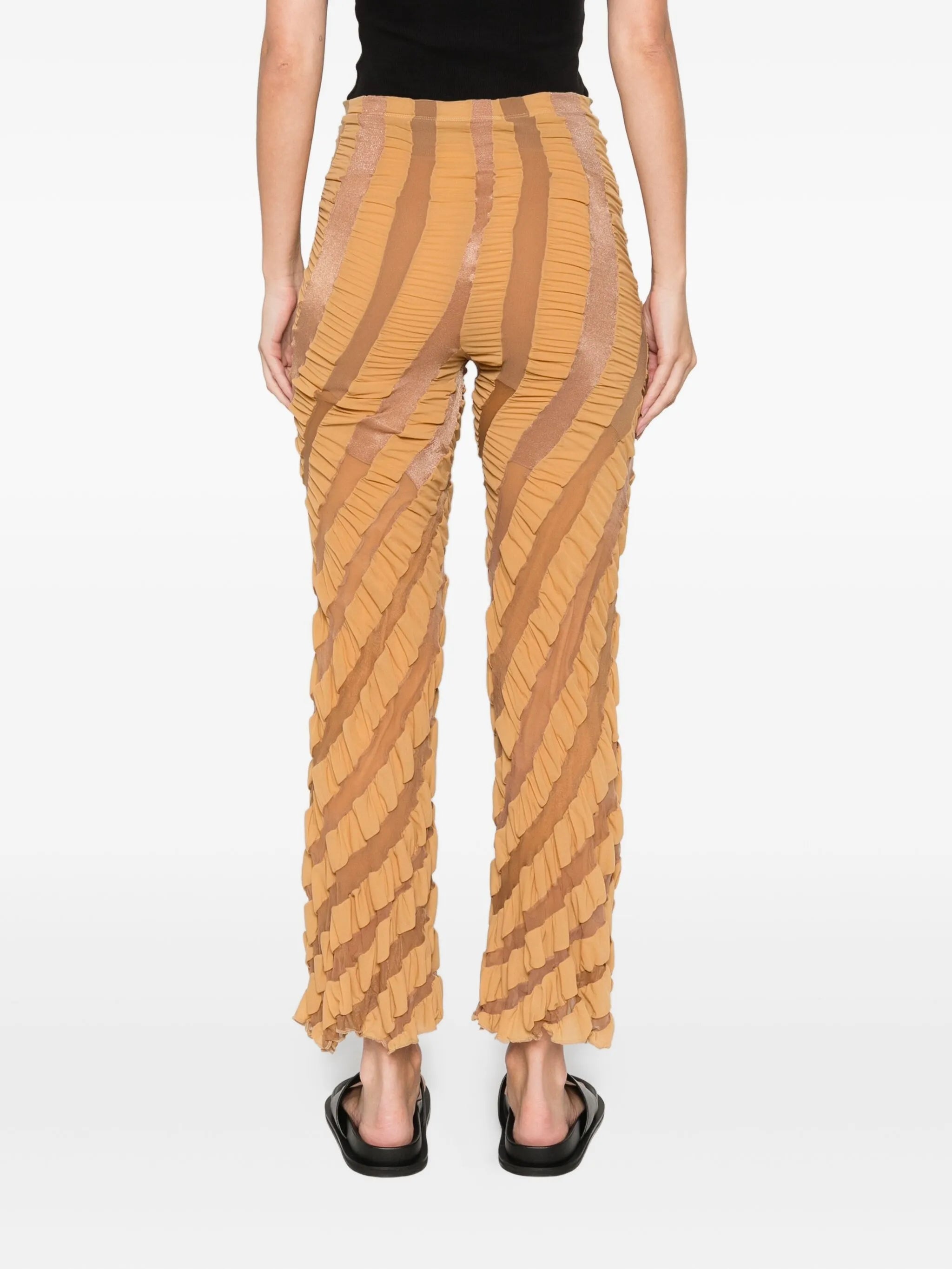 twisted ruffled trousers