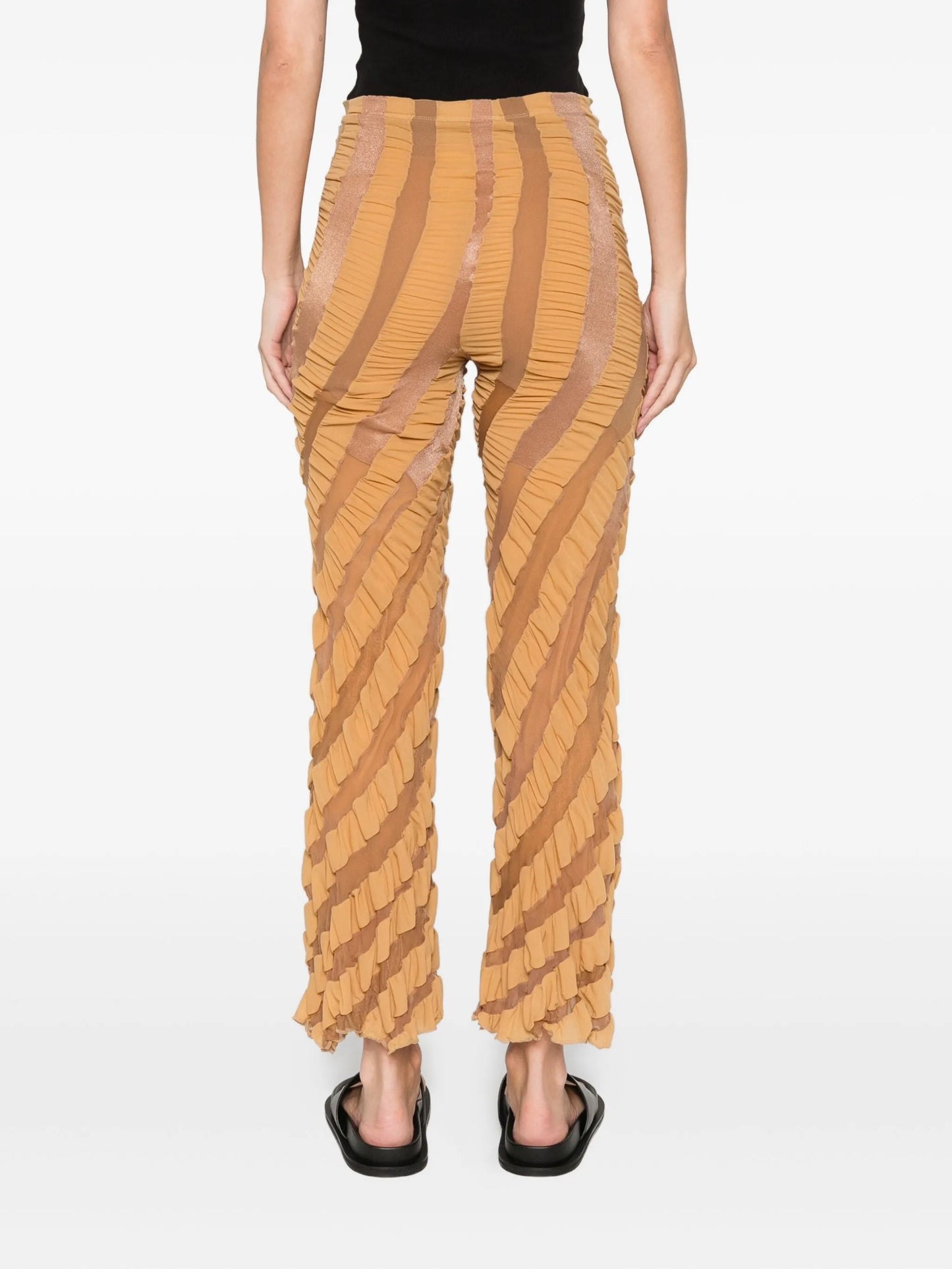 twisted ruffled trousers