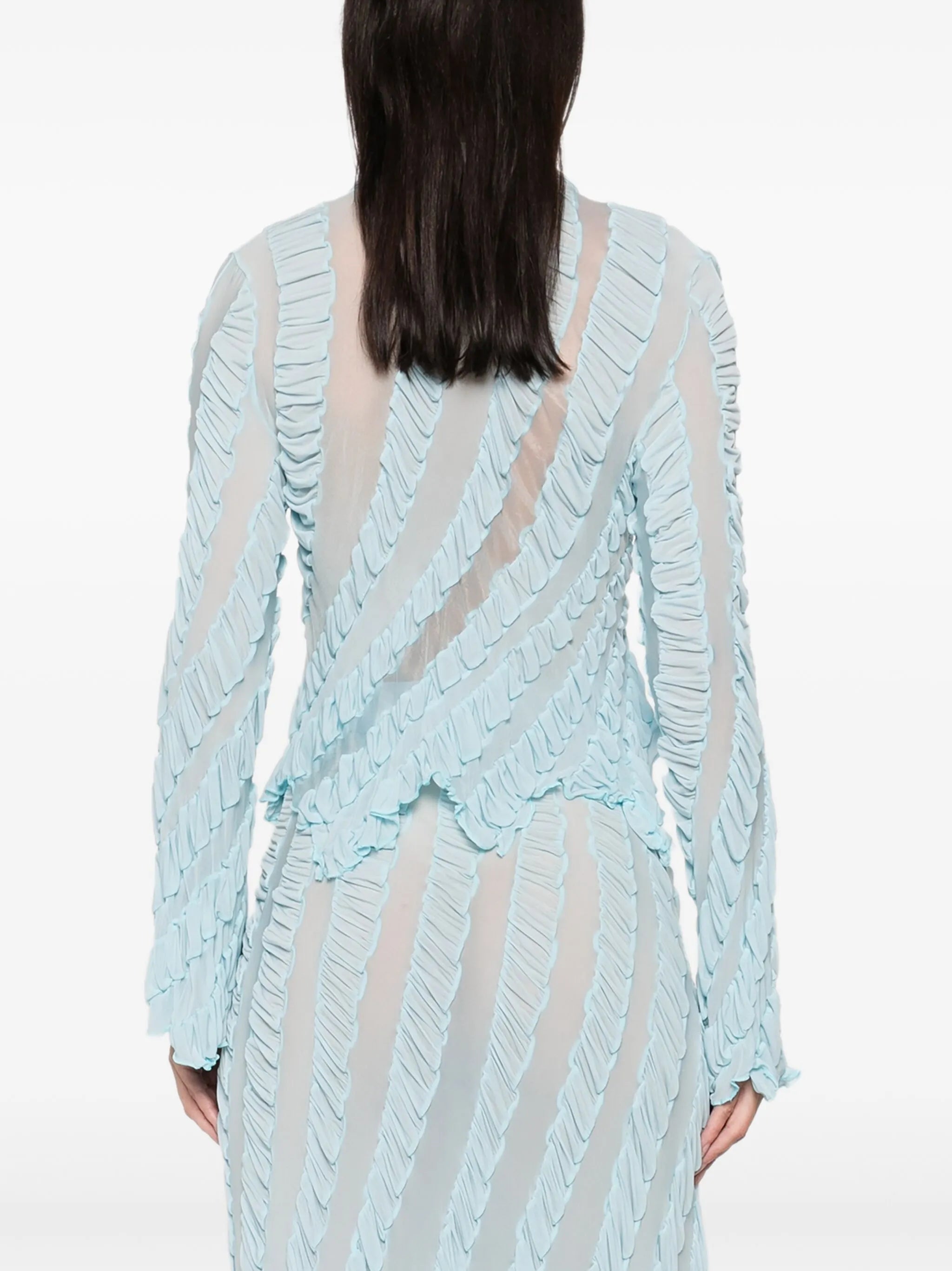 twisted ruffled shirt