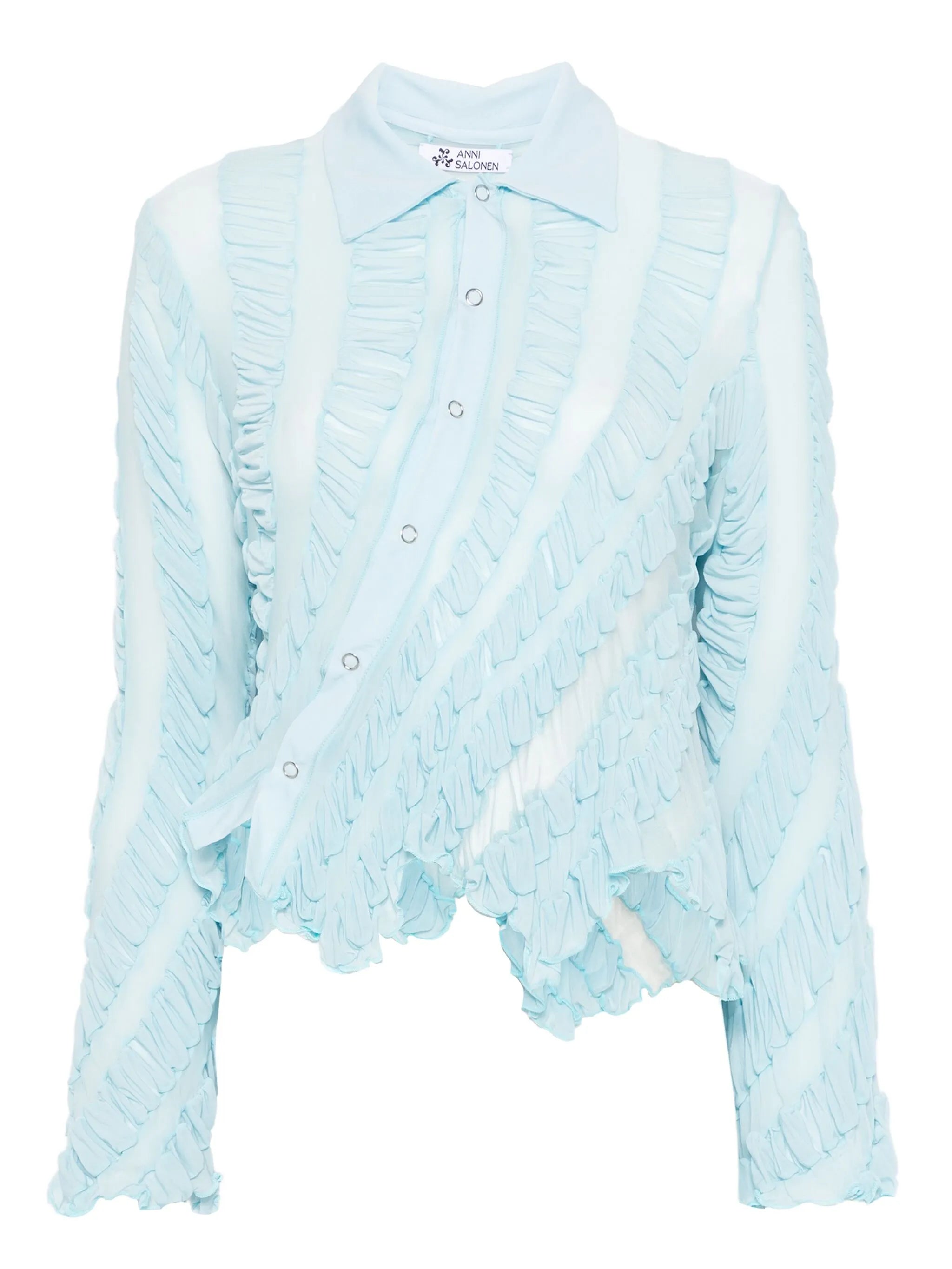 twisted ruffled shirt