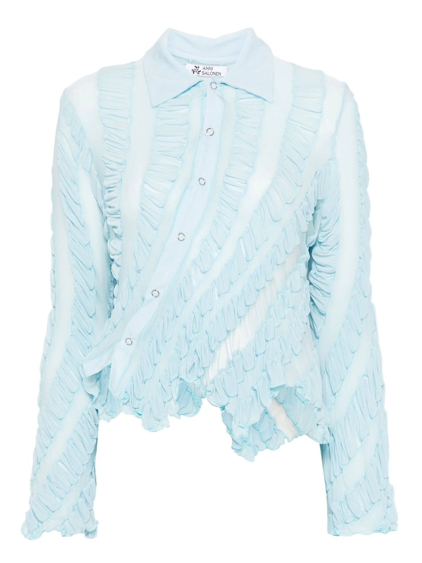 twisted ruffled shirt