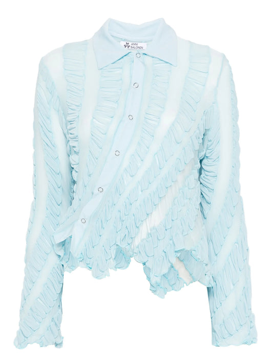 twisted ruffled shirt