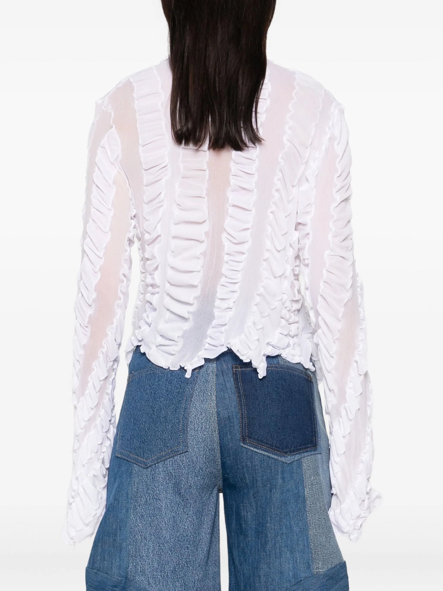 twisted ruffled shirt