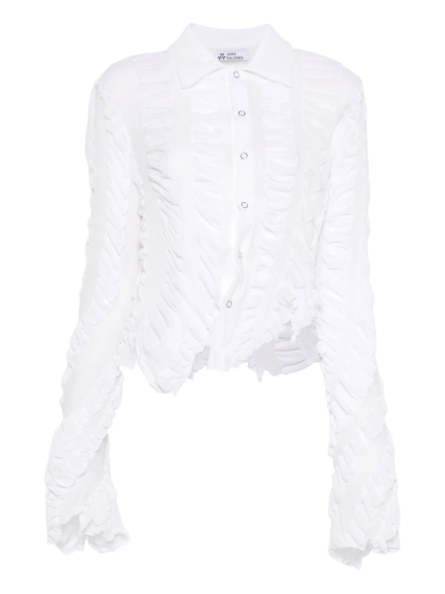 twisted ruffled shirt
