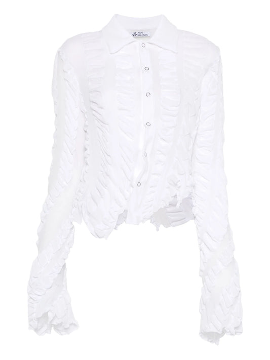 twisted ruffled shirt