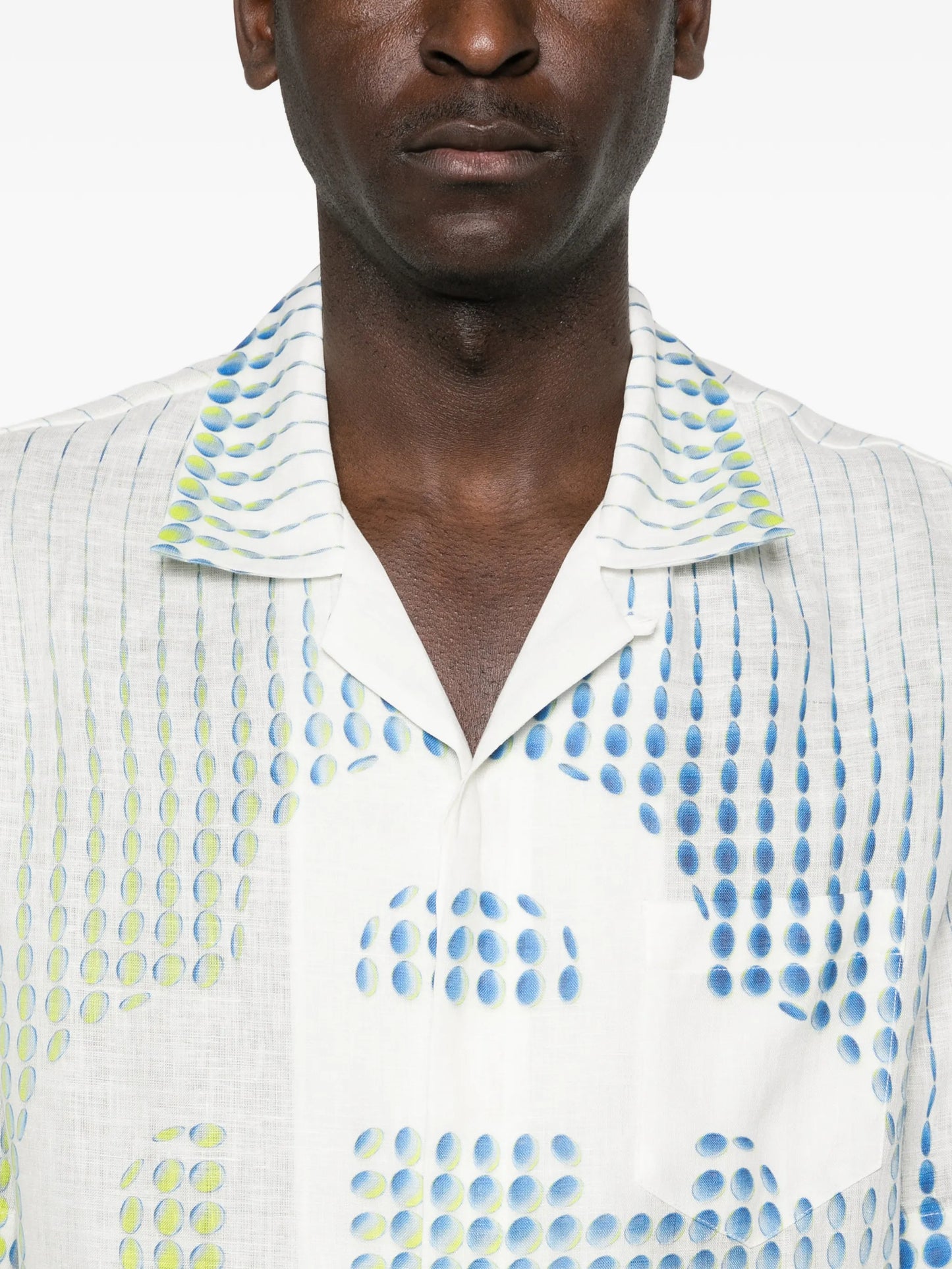 x Martin Naumann dots cuban-collar graphic shirt