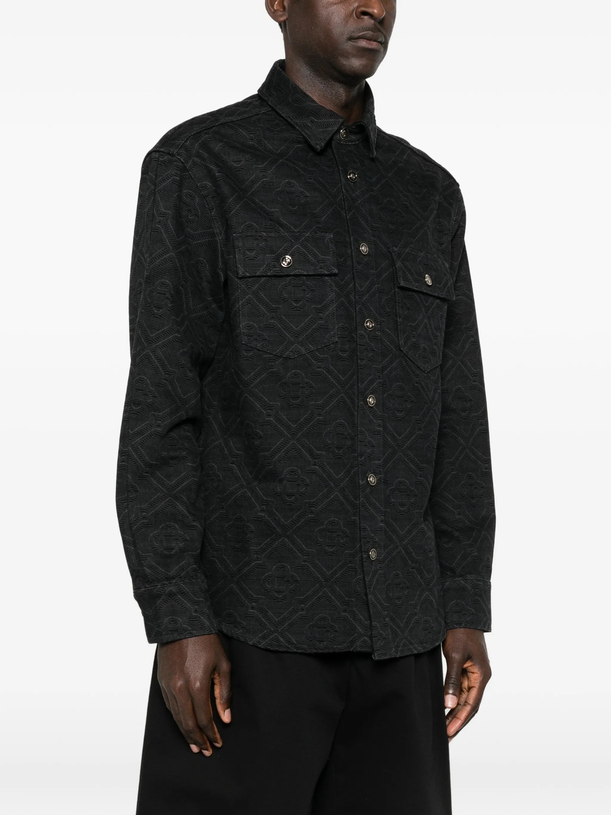 monogram denim shirt