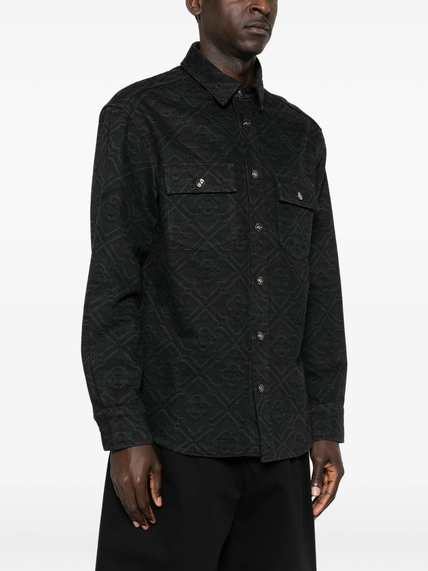 monogram denim shirt