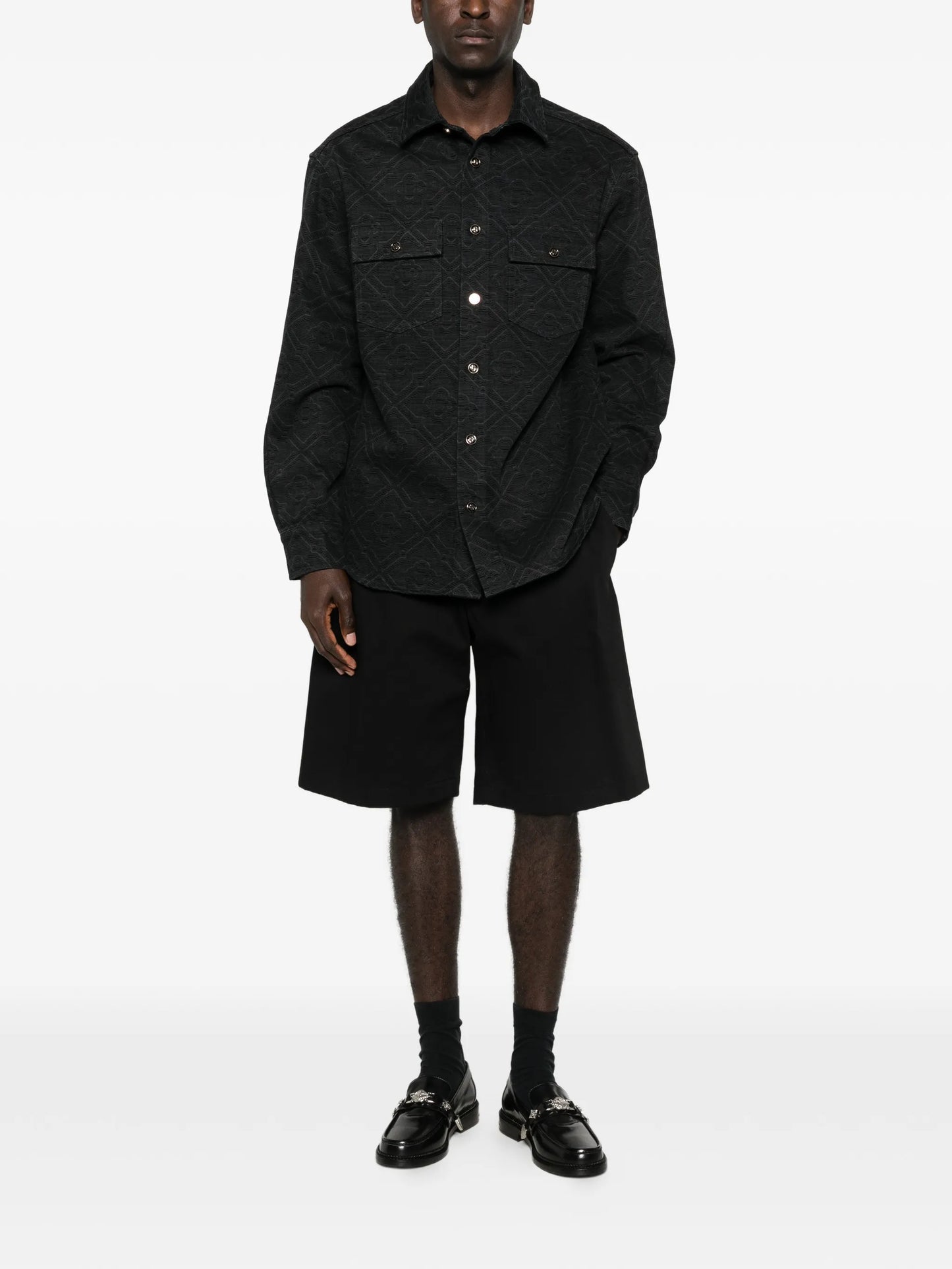 monogram denim shirt