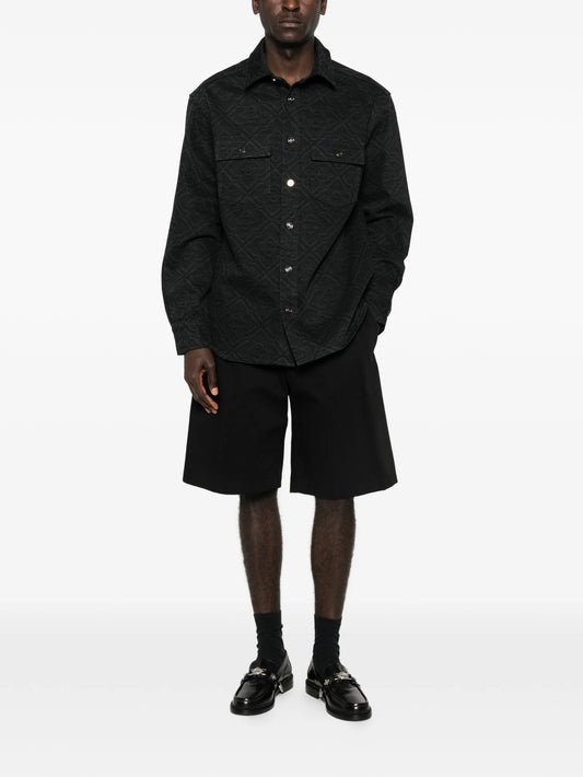 monogram denim shirt