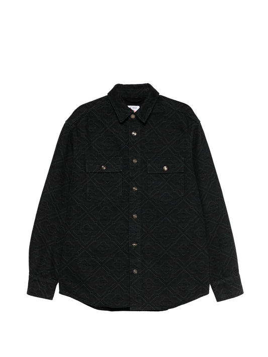 monogram denim shirt