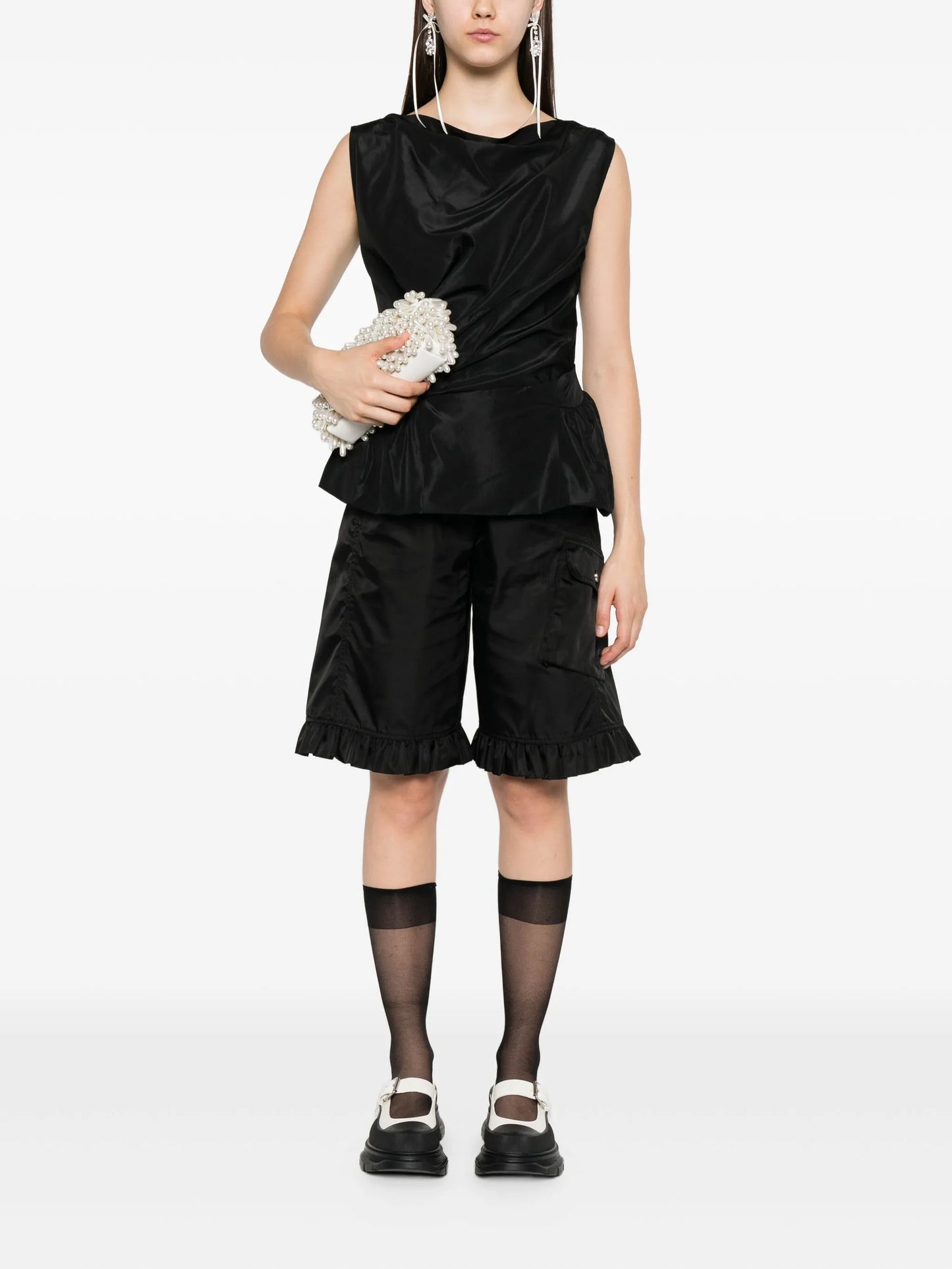 draped peplum top