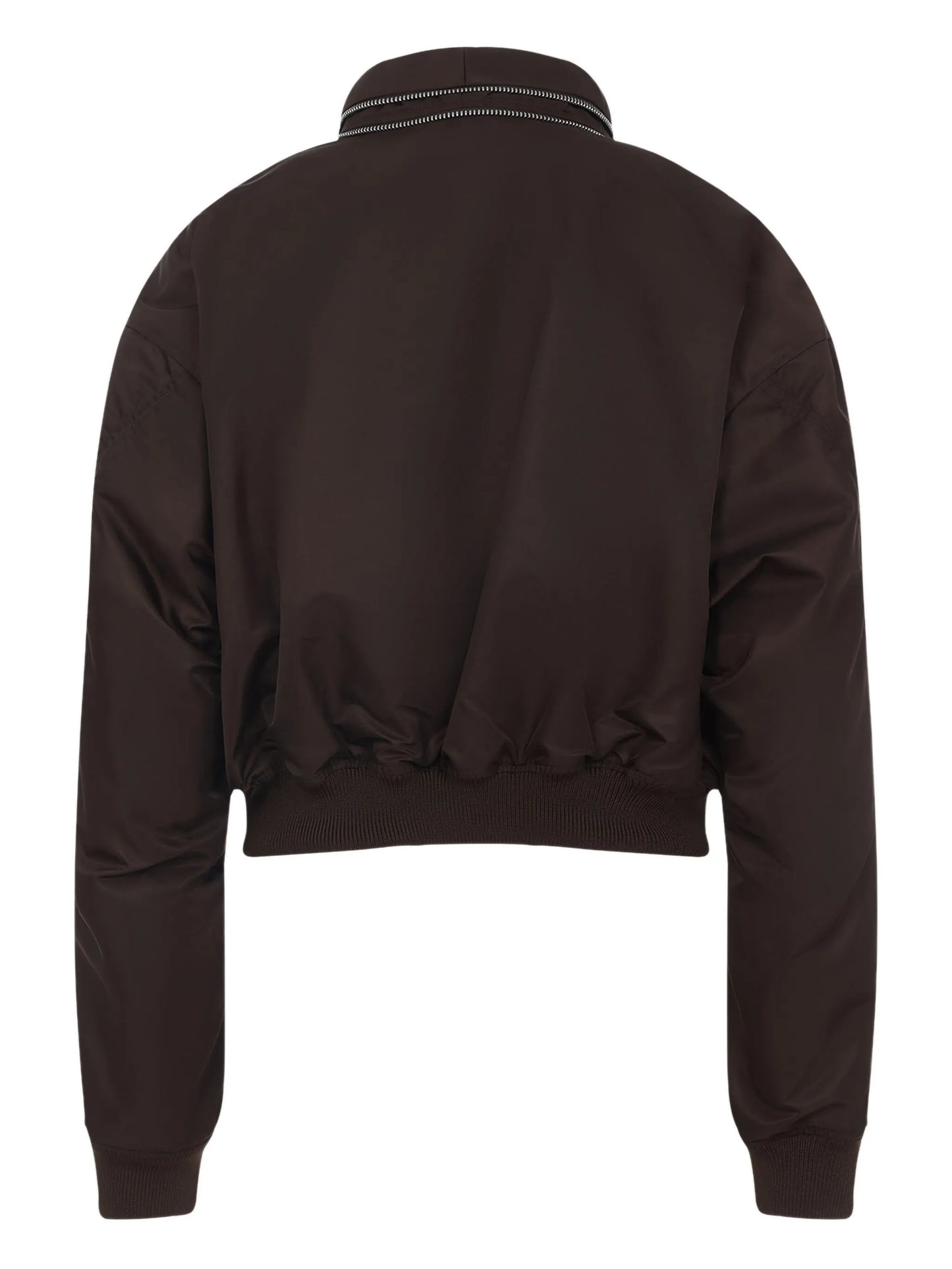 zip-fastening bomber jacket