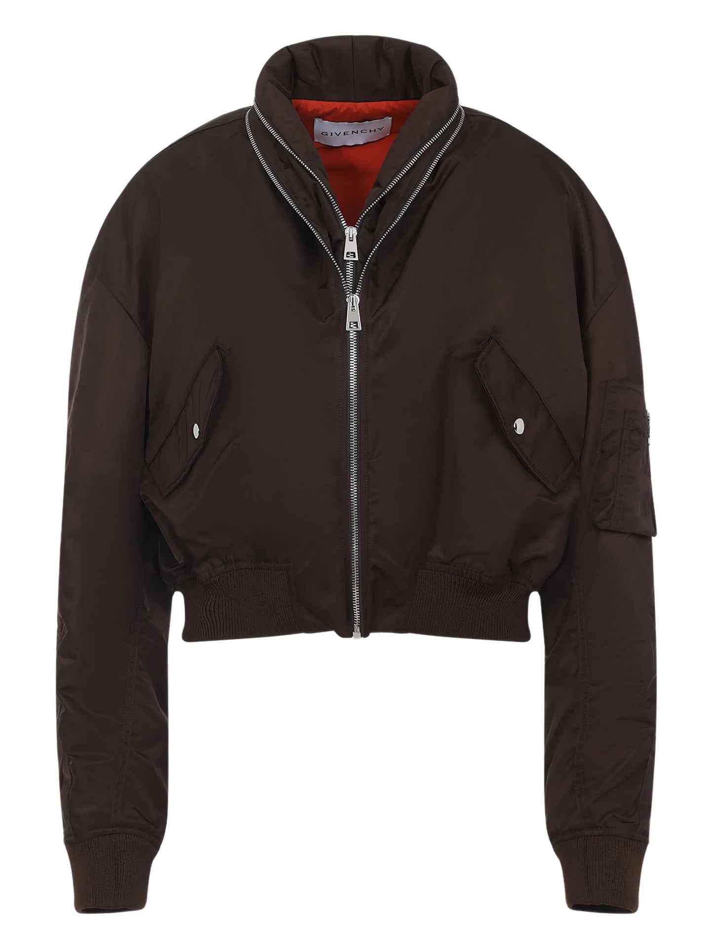zip-fastening bomber jacket