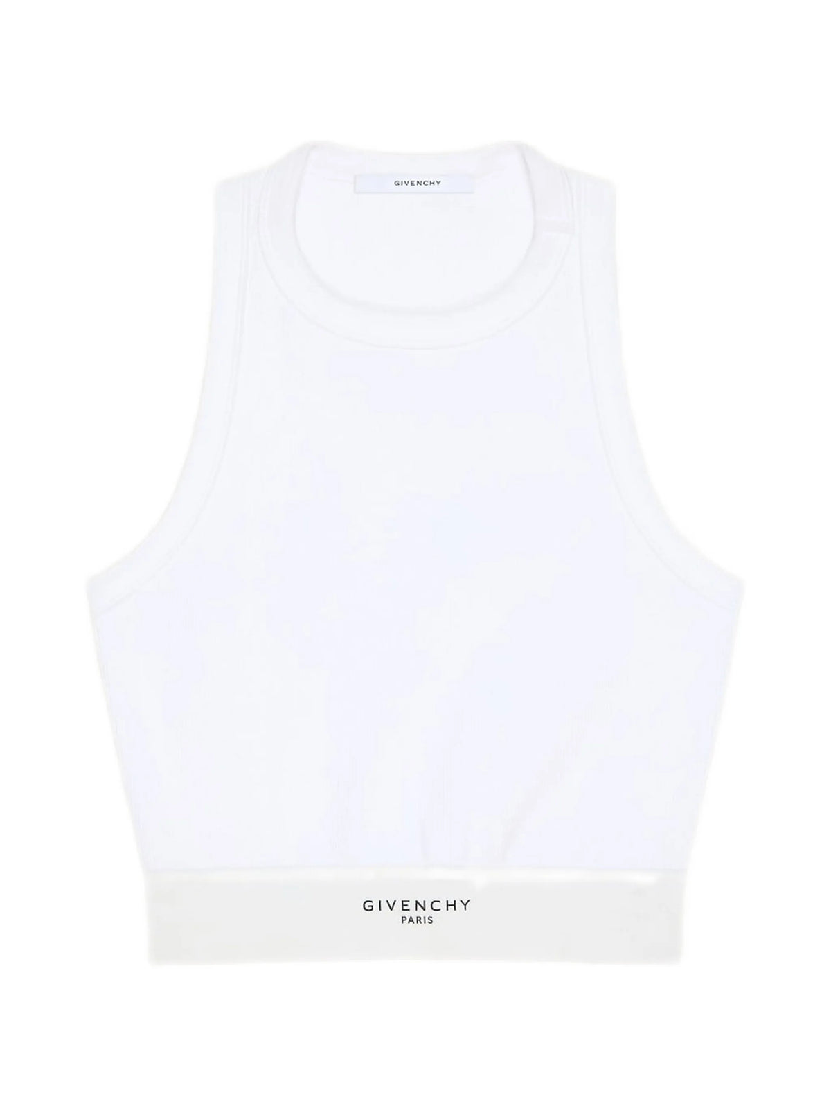 crop tank top in cotton with band