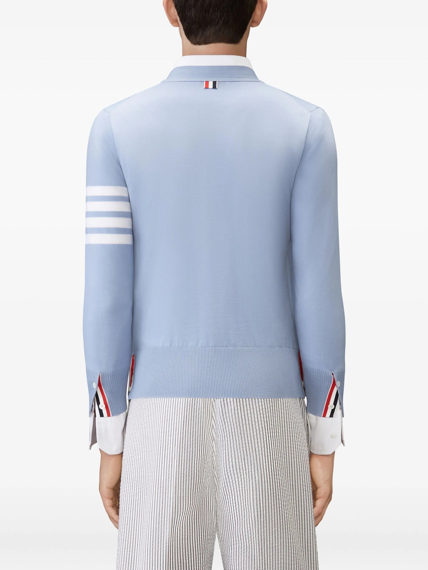 sleeve-detail ribbed cardigan