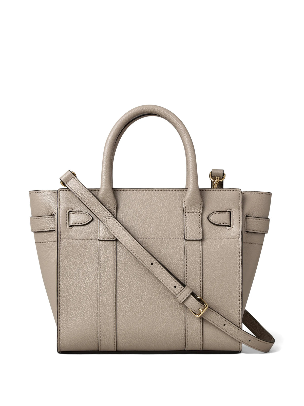 mini zipped Bayswater bag in cashmere taupe small classic grain