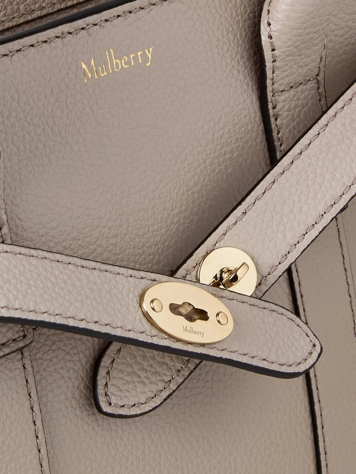 mini zipped Bayswater bag in cashmere taupe small classic grain