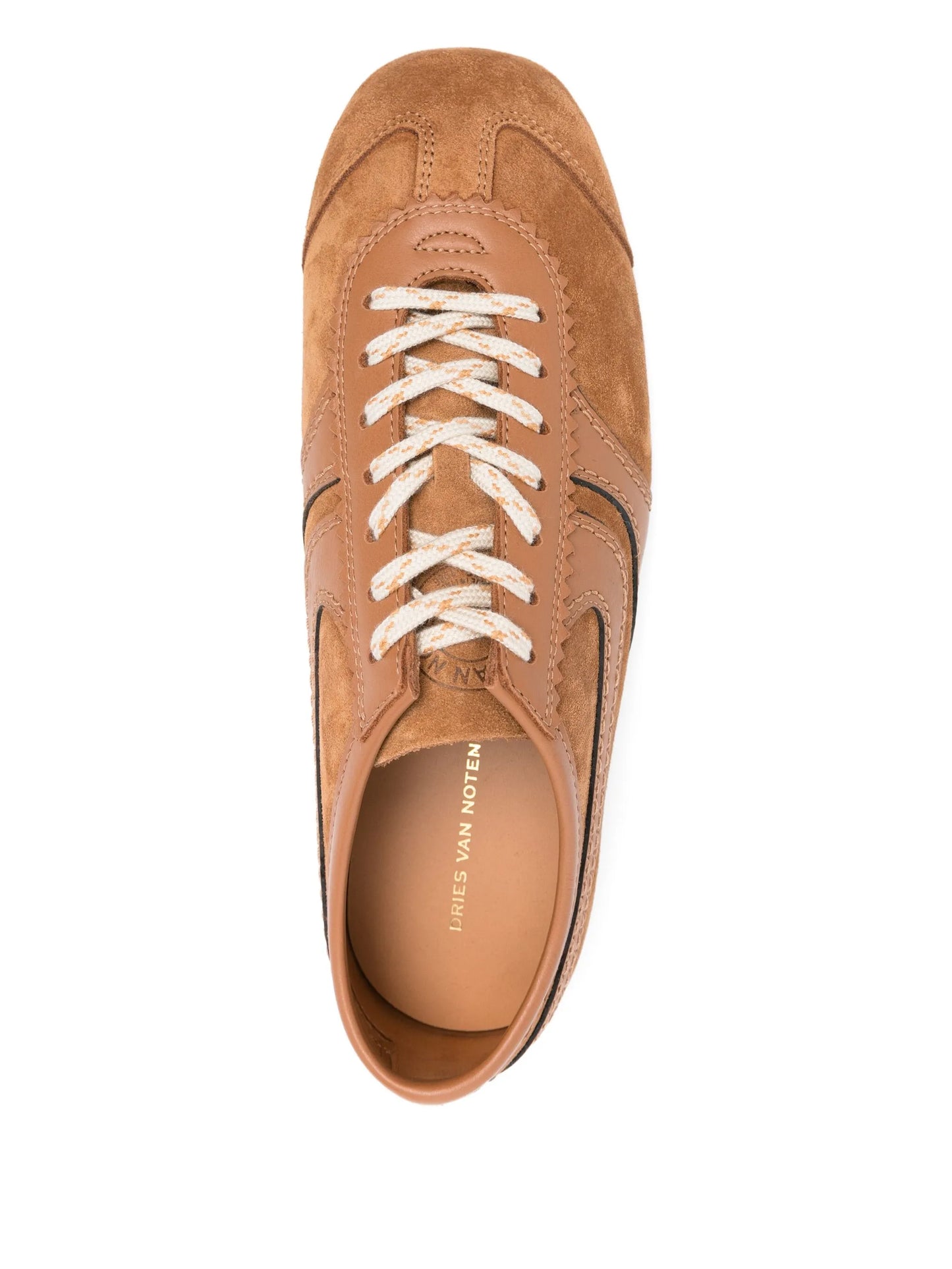 leather panelled sneakers