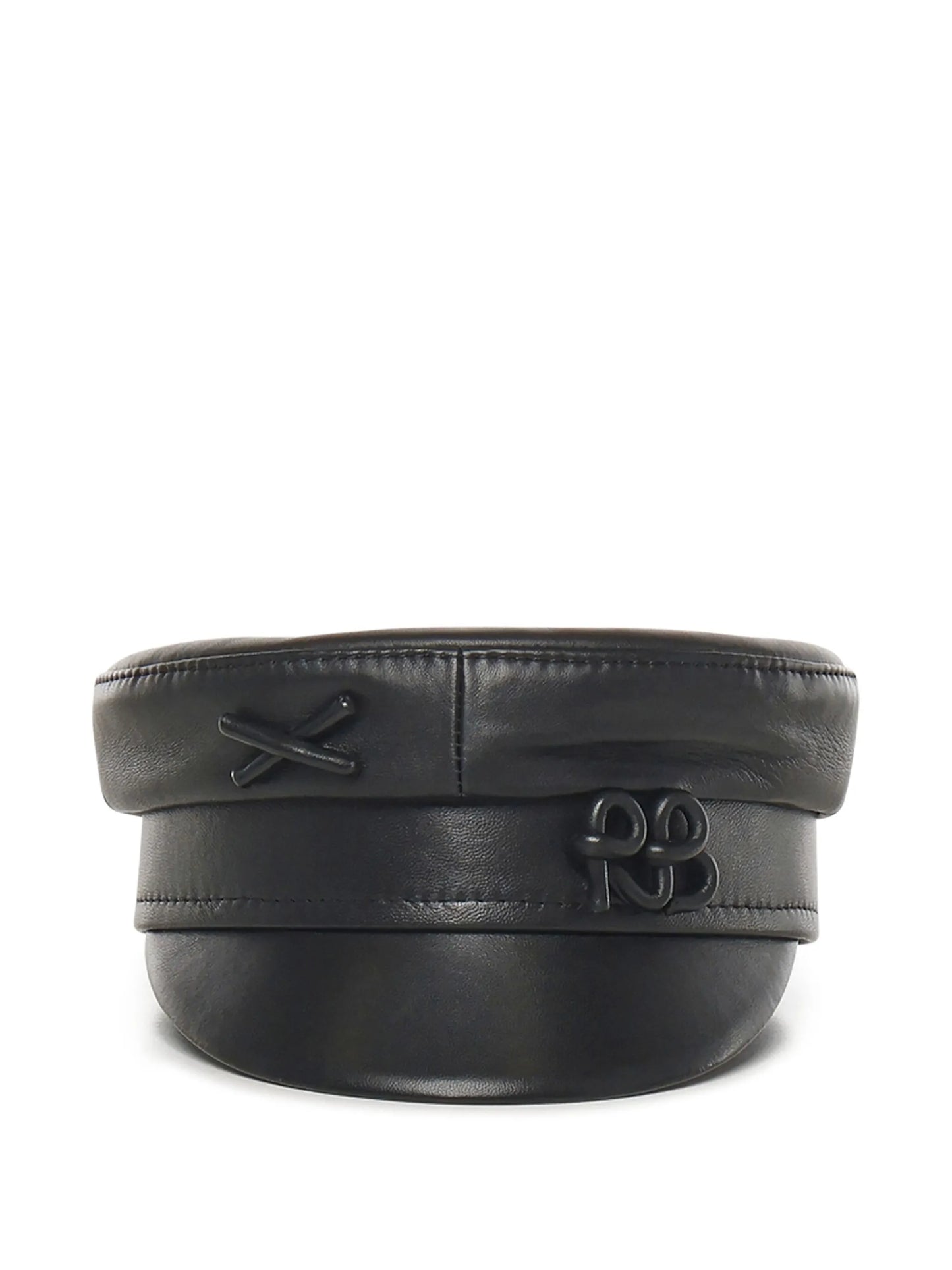 leather cross-detail hat