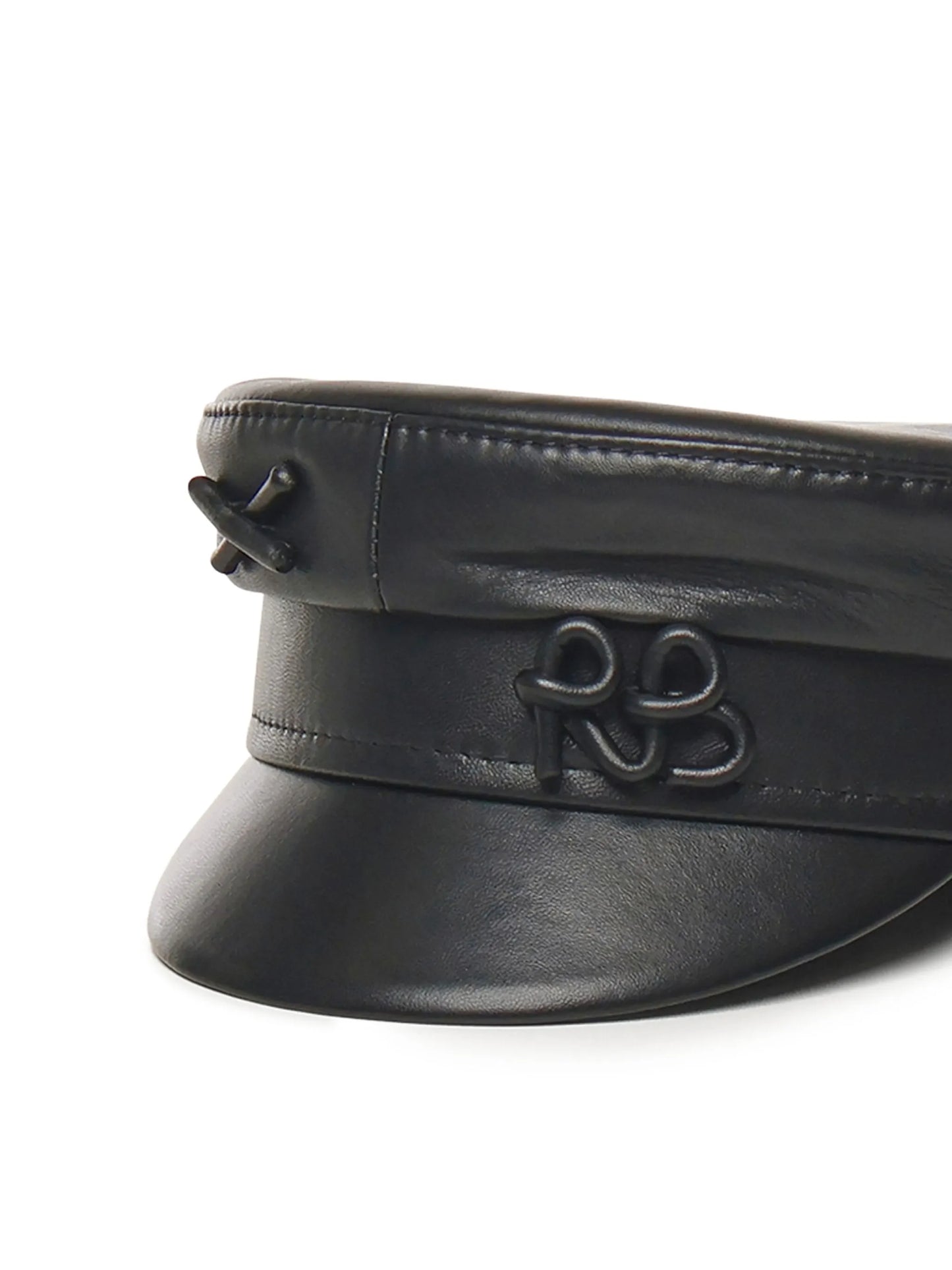 leather cross-detail hat