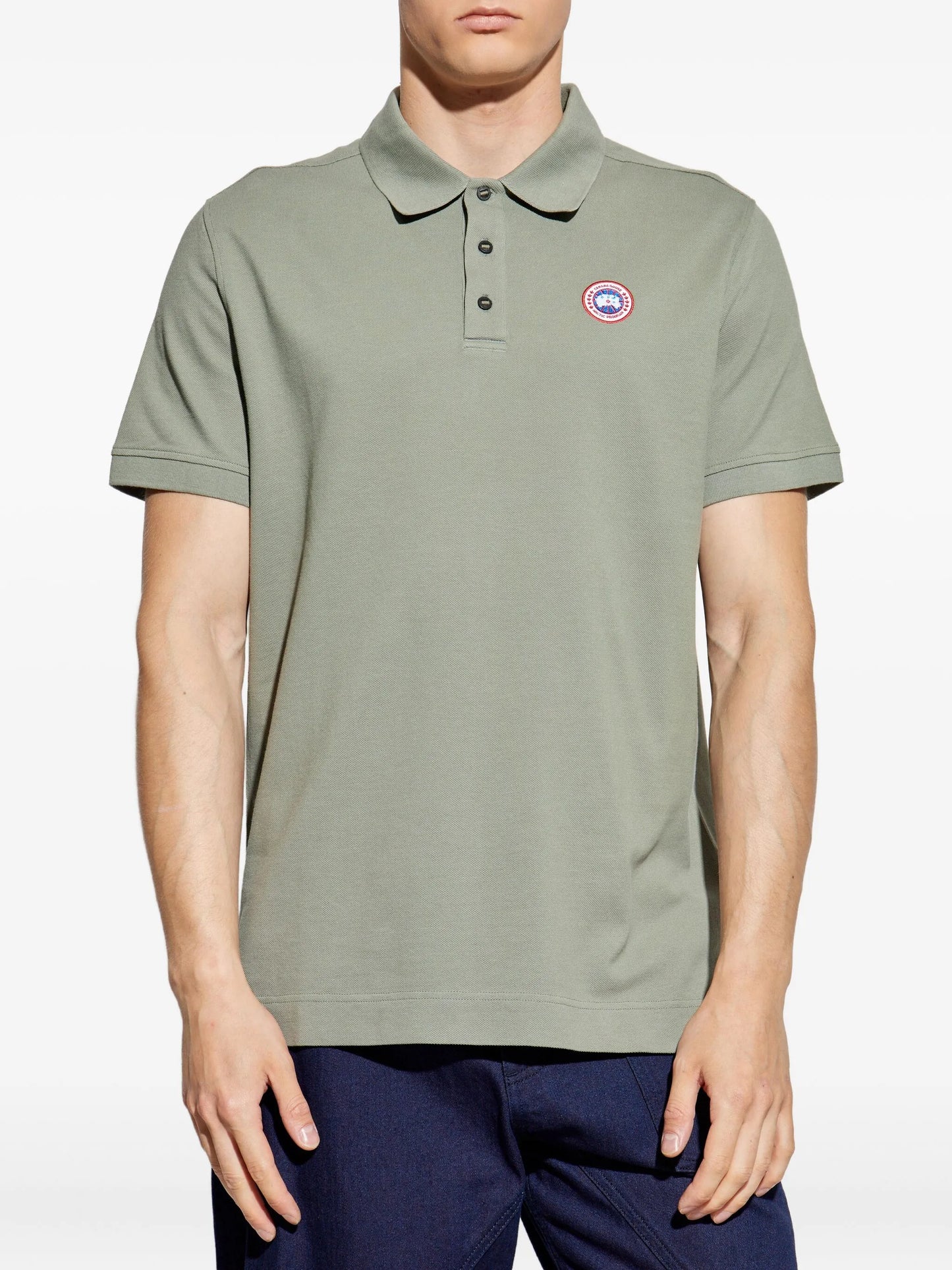 logo-patch polo shirt