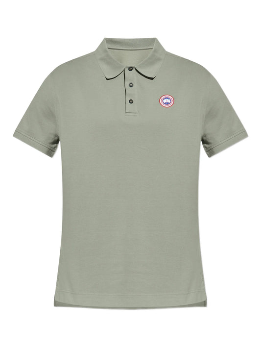 logo-patch polo shirt