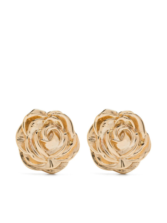 rose-shaped earrings