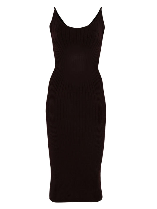 ribbed midi dress