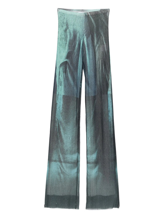 abstract-print trousers