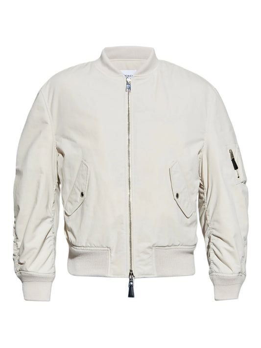 embroidered-logo bomber jacket