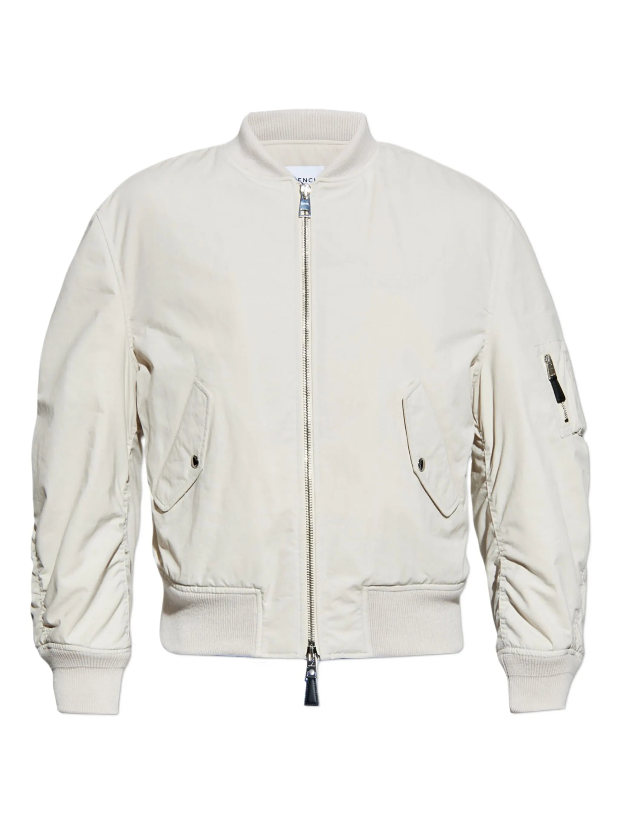 embroidered-logo bomber jacket