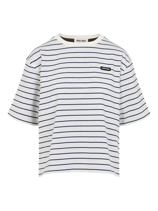 striped logo T-shirt