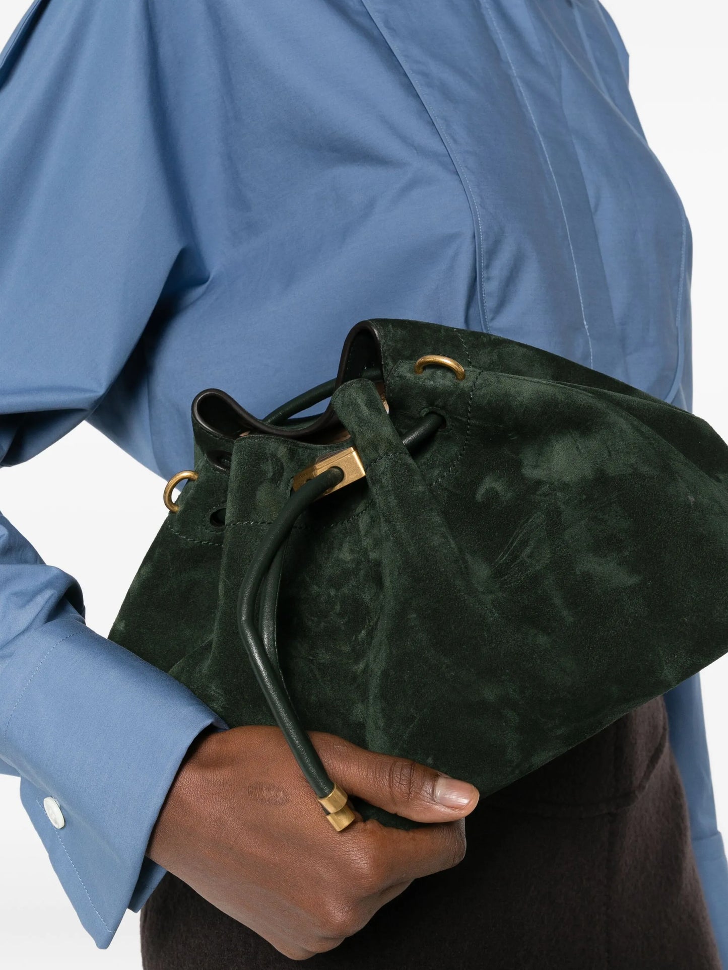 Bon Bon suede bucket bag