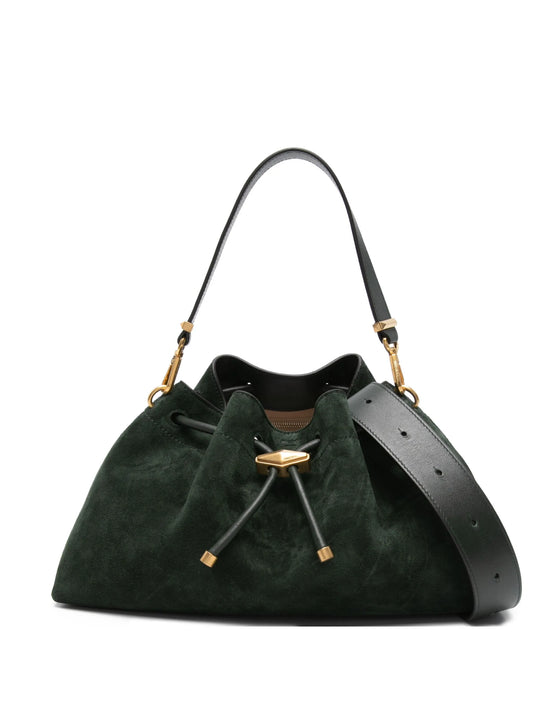 Bon Bon suede bucket bag