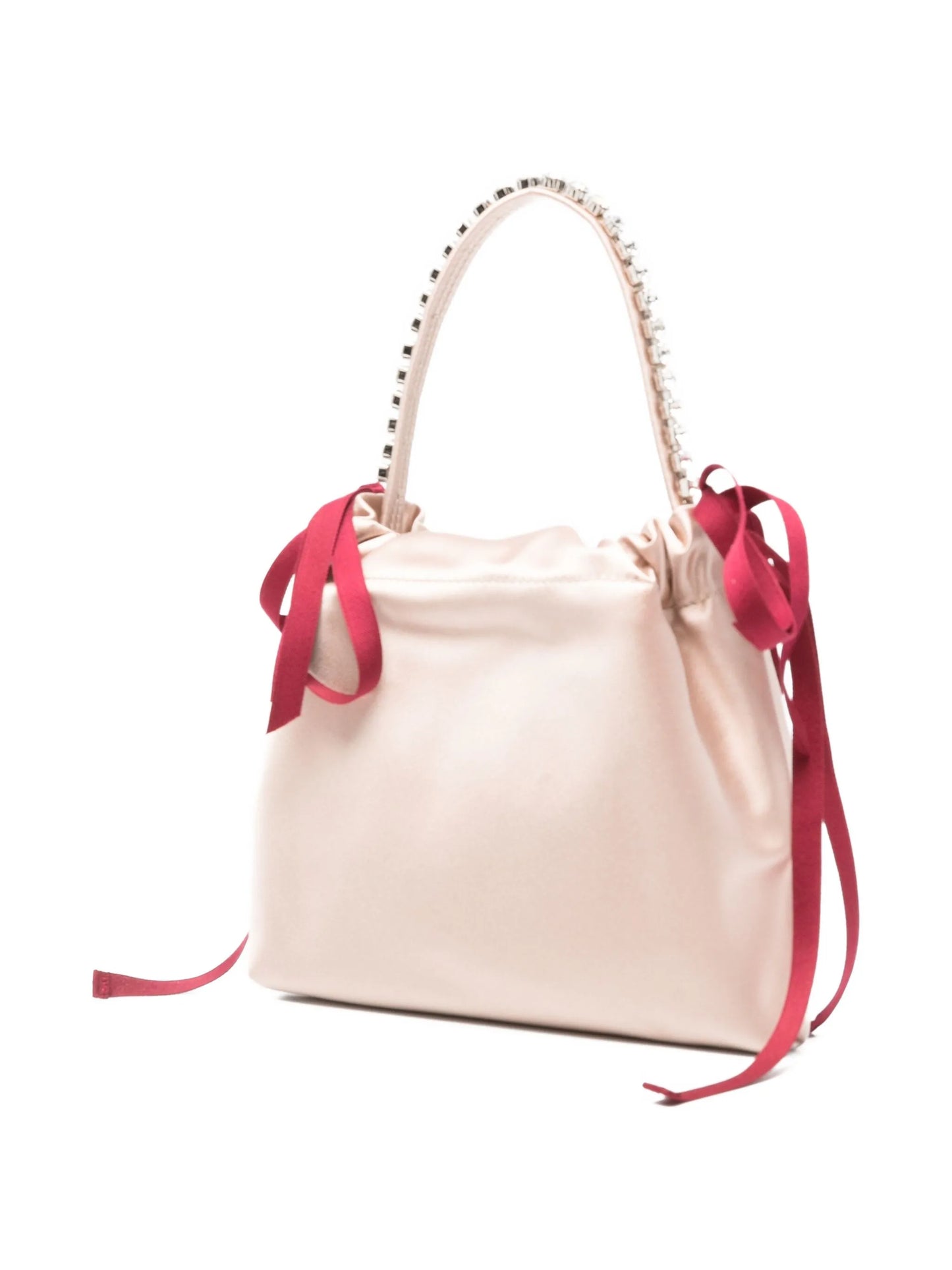 drawstring crystal-embellisment top-handle mini bag