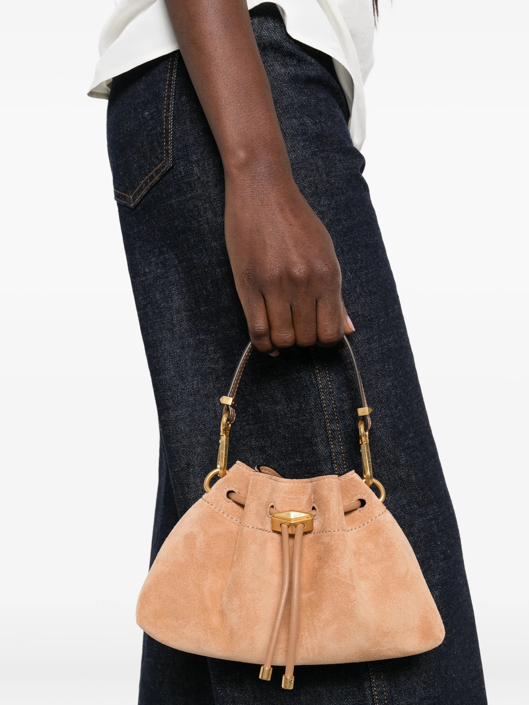 Small Cinch suede tote bag