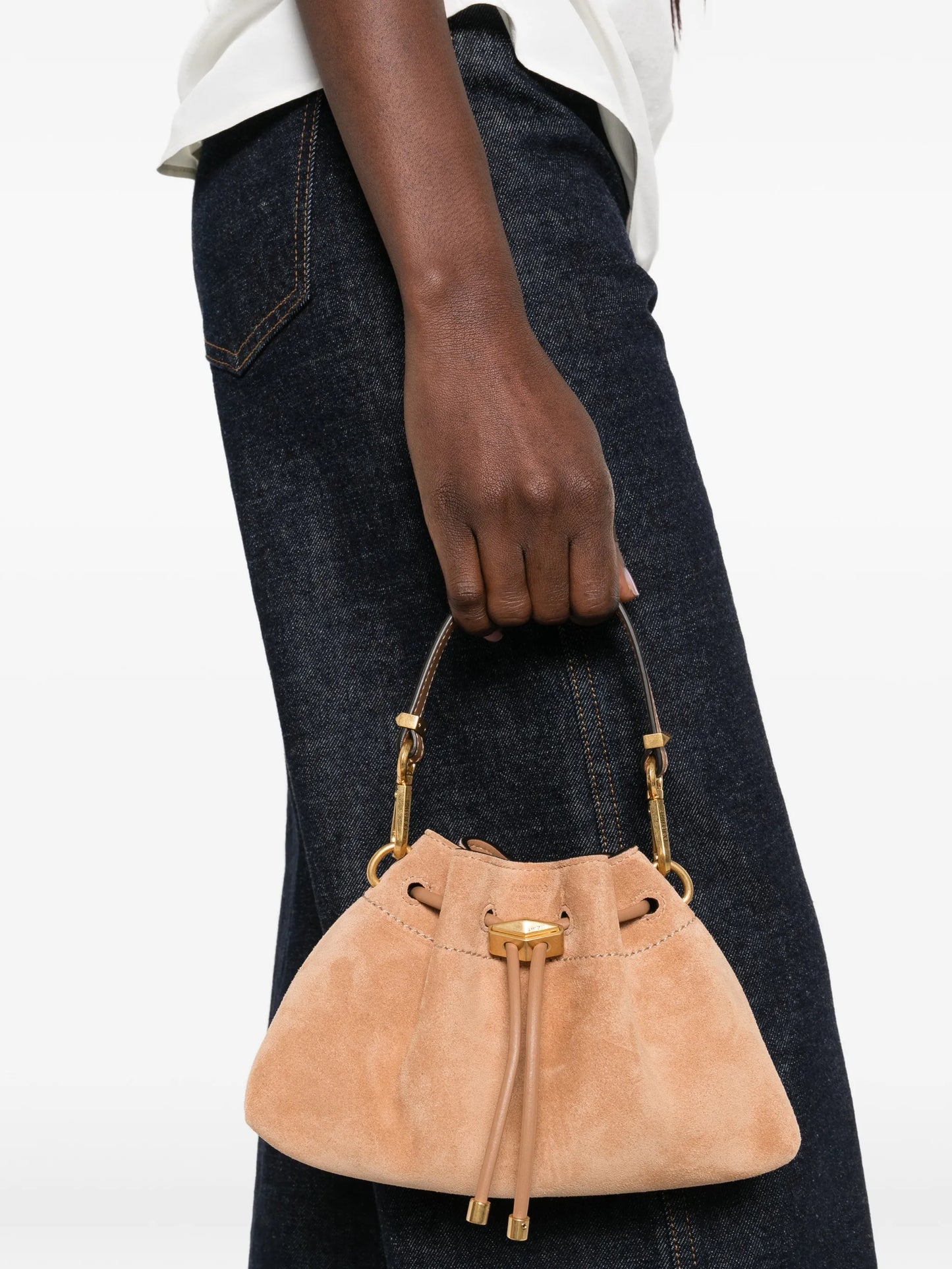 Small Cinch suede tote bag