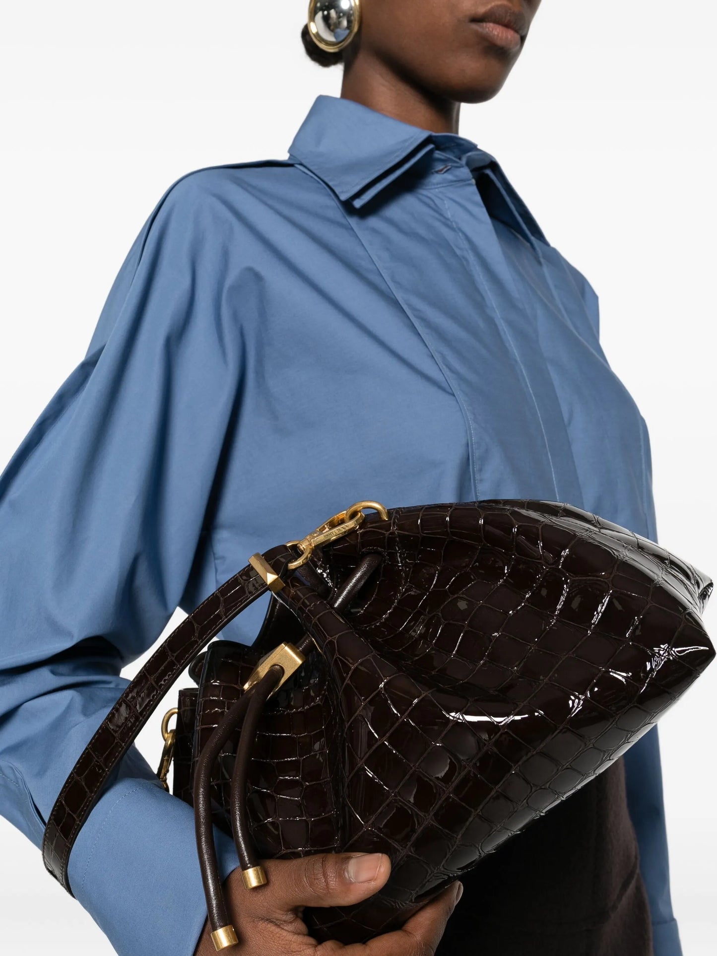 Bon Bon croc-effect bucket bag