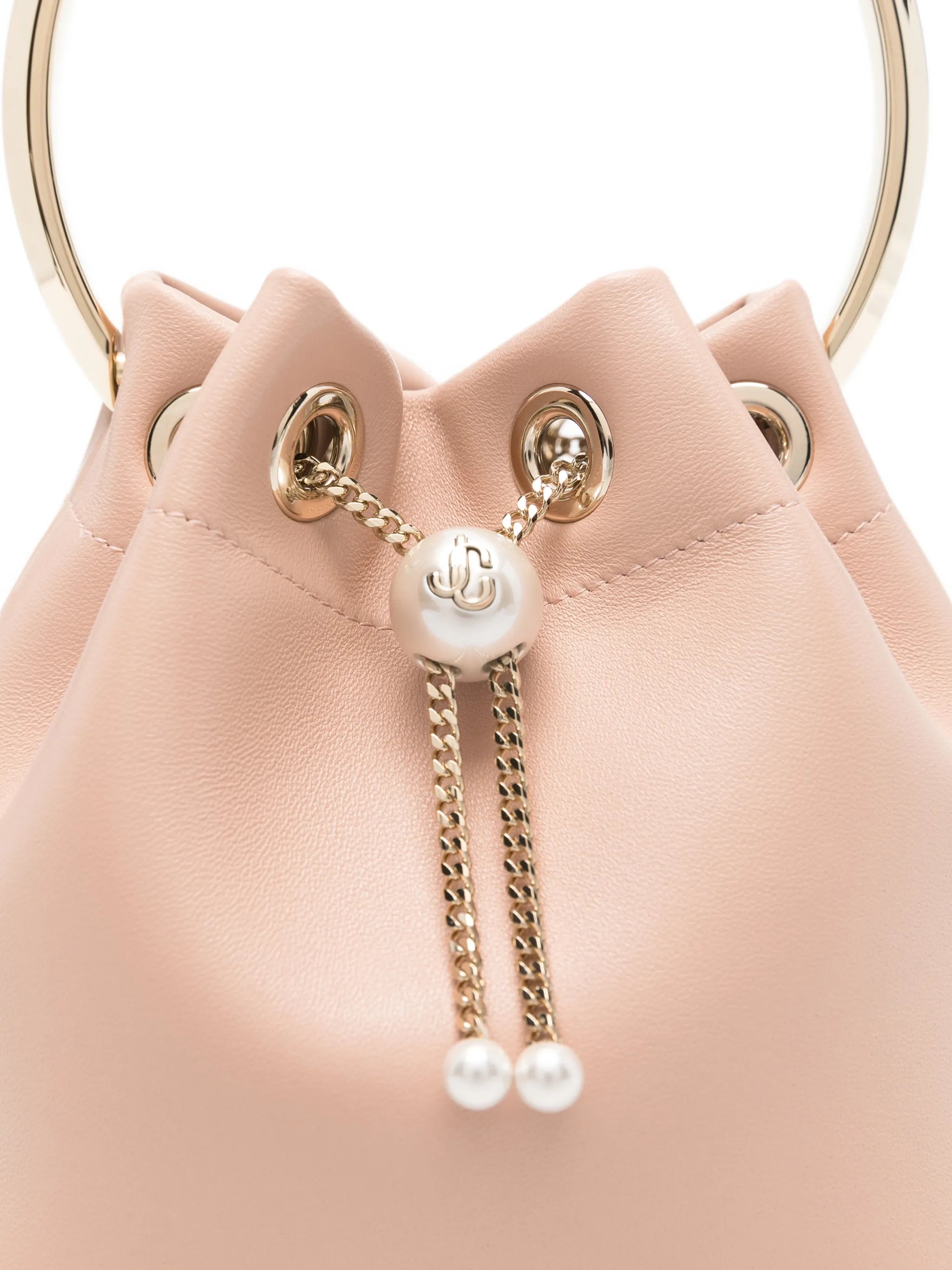 Bon Bon pearl-embellished bucket bag