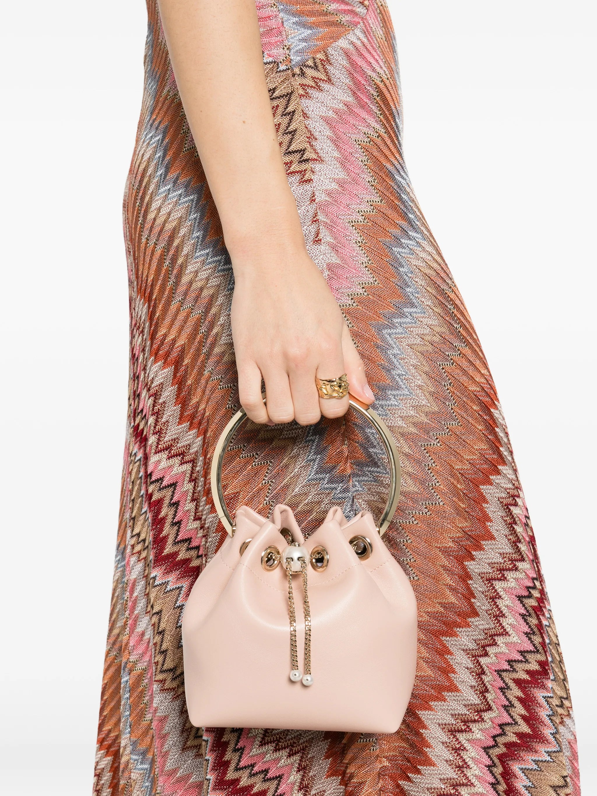 Bon Bon pearl-embellished bucket bag