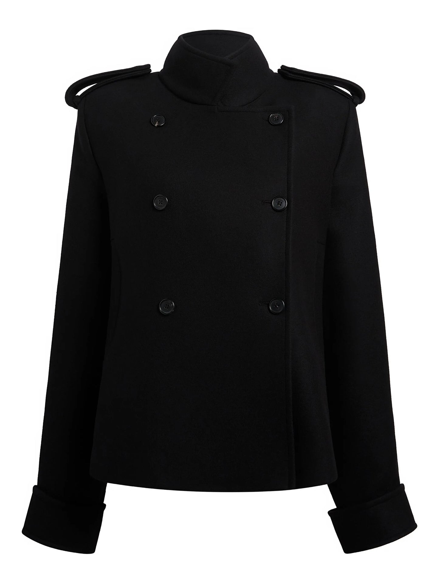 double-breasted epaulet jacket