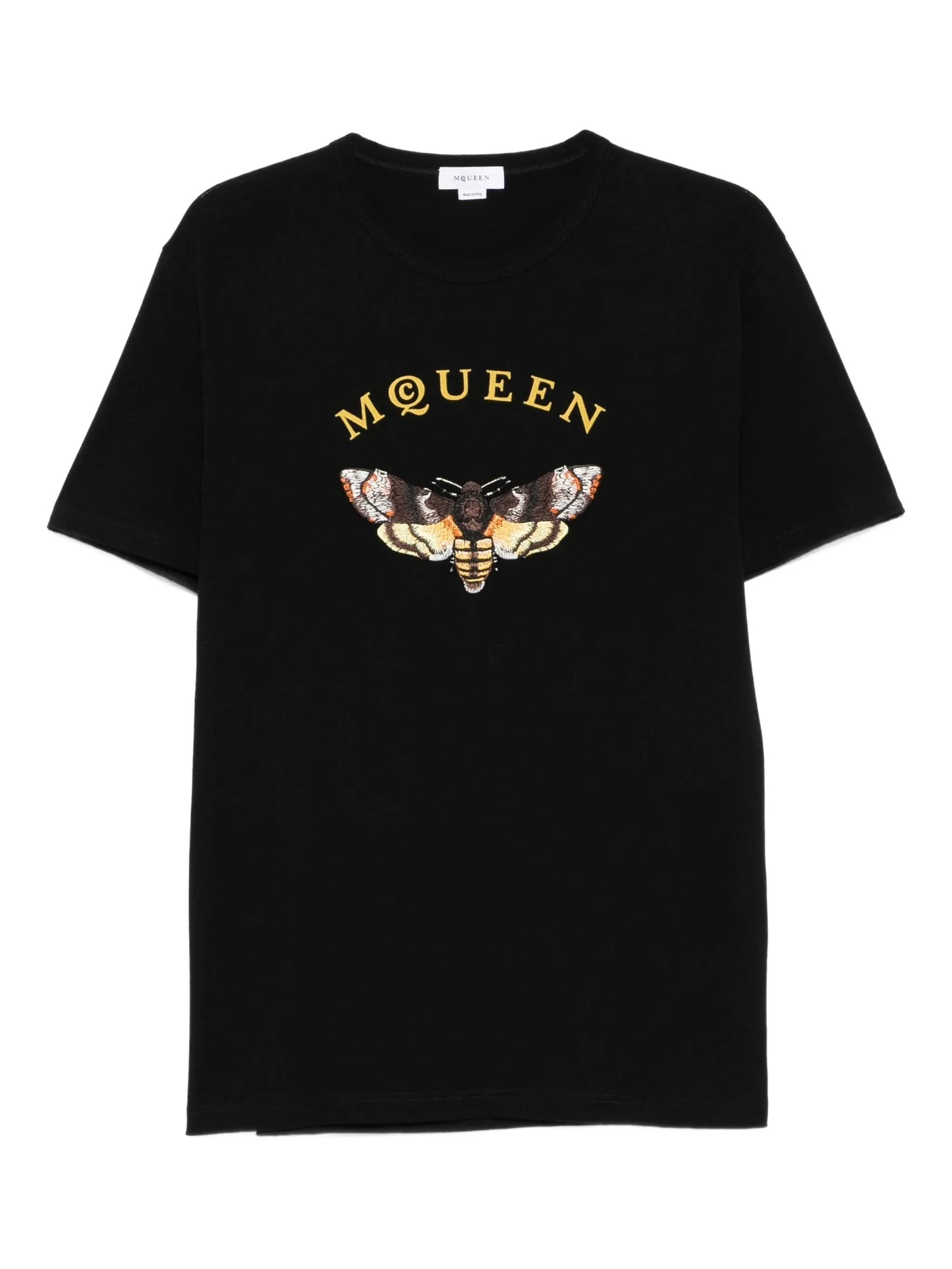 moth-embroidered T-shirt