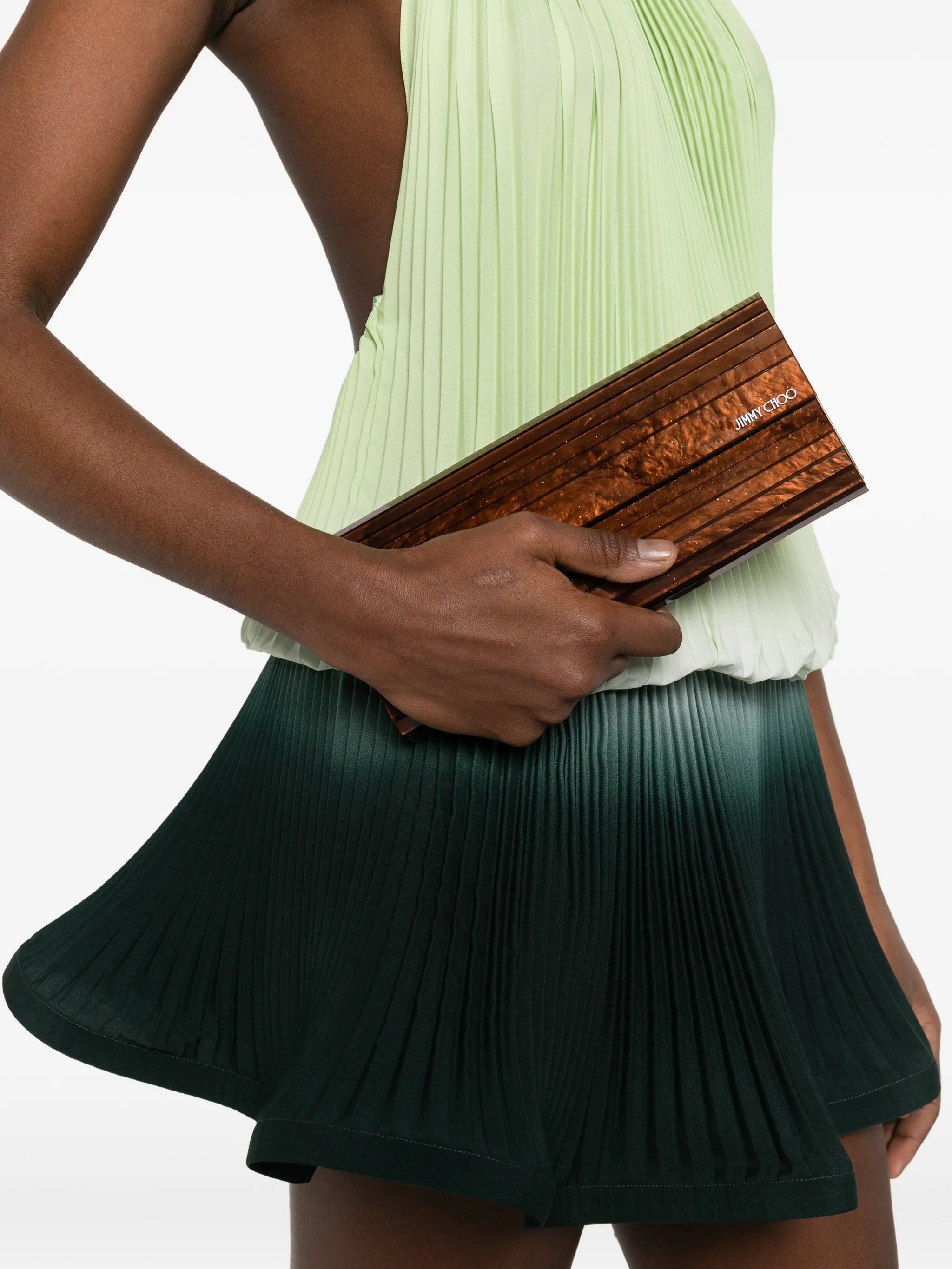 Sweetie marble-effect clutch bag