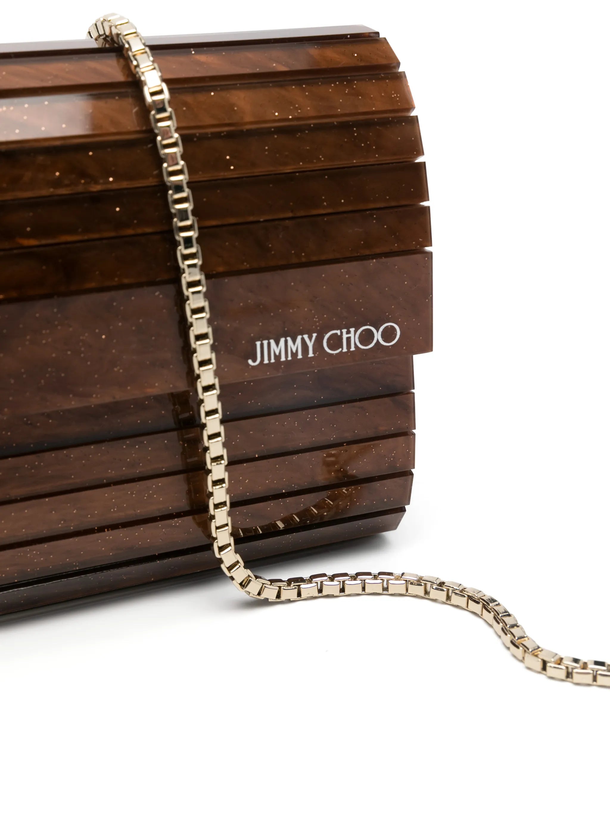 Sweetie marble-effect clutch bag