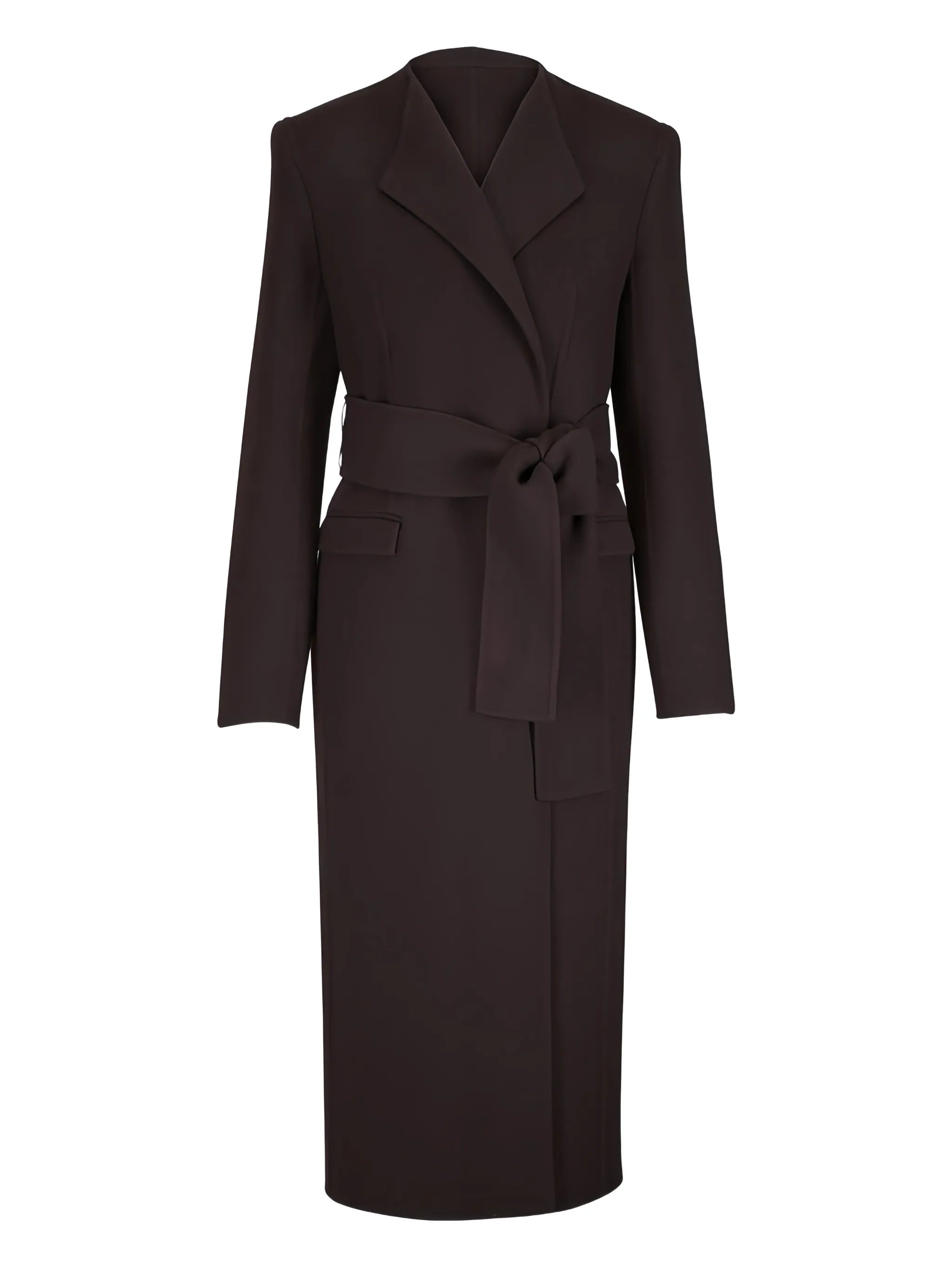 belted wrap coat