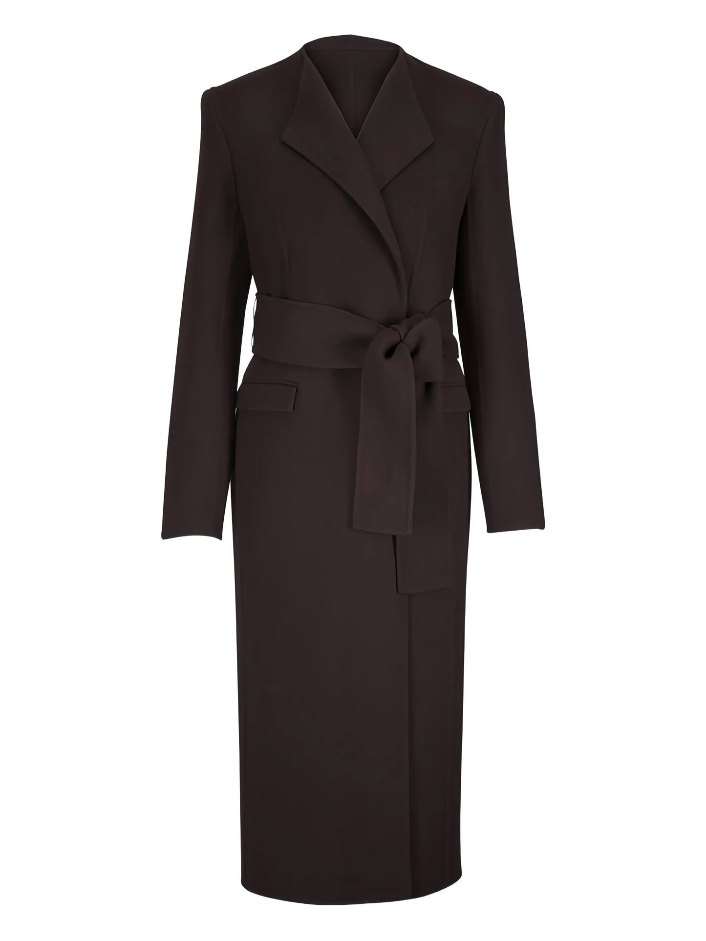 belted wrap coat