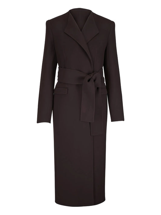 belted wrap coat