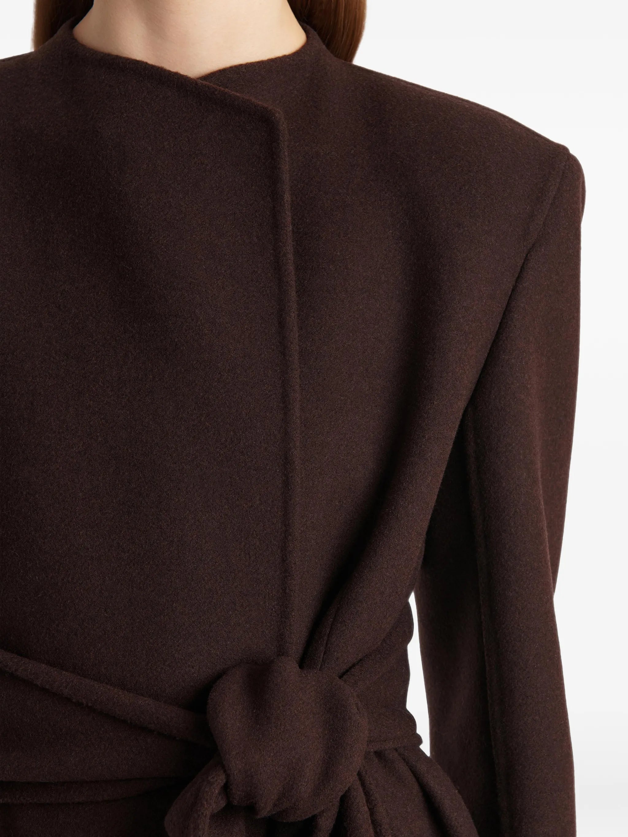 belted wrap coat
