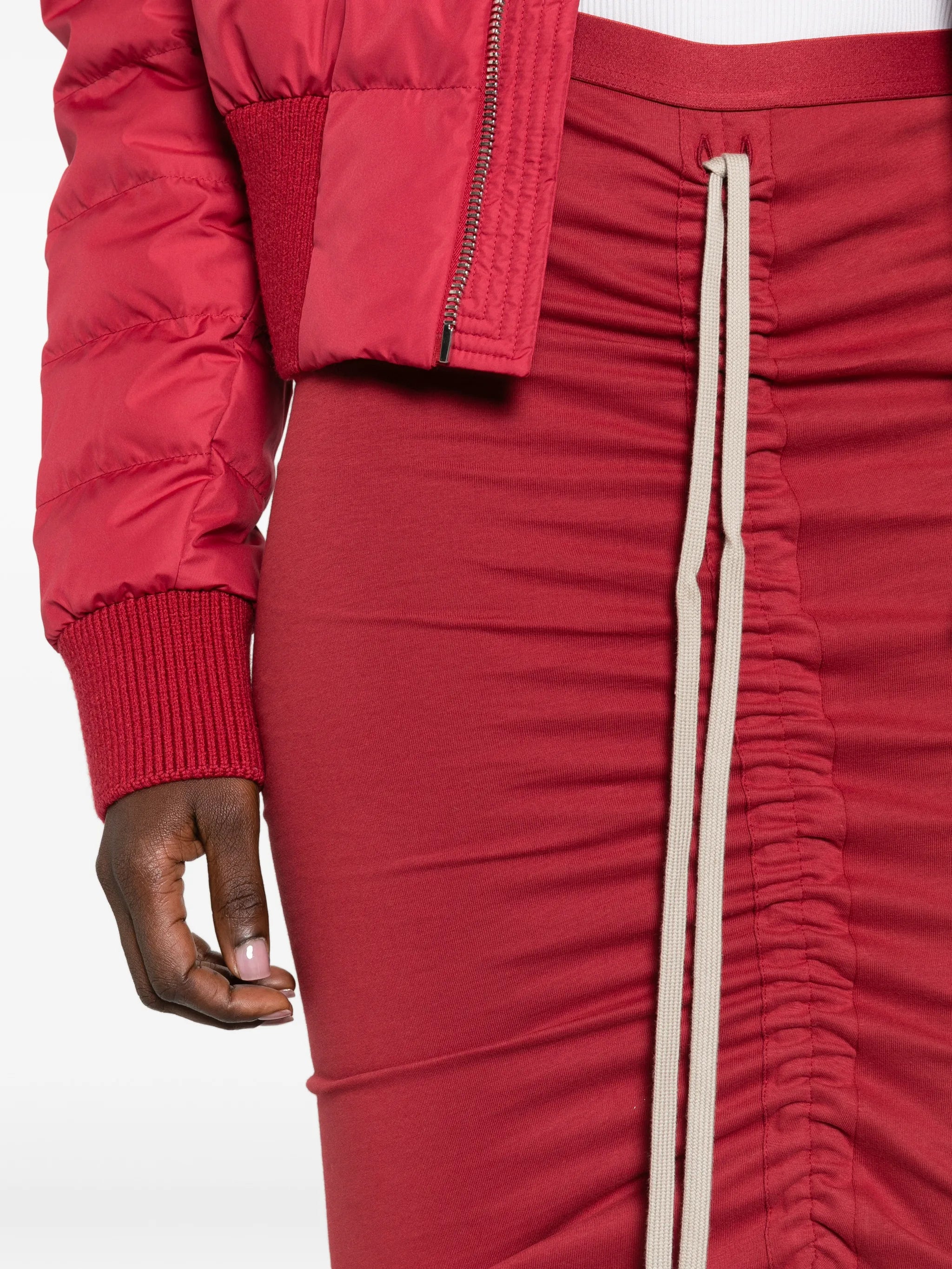 drawstring-split jersey maxi skirt